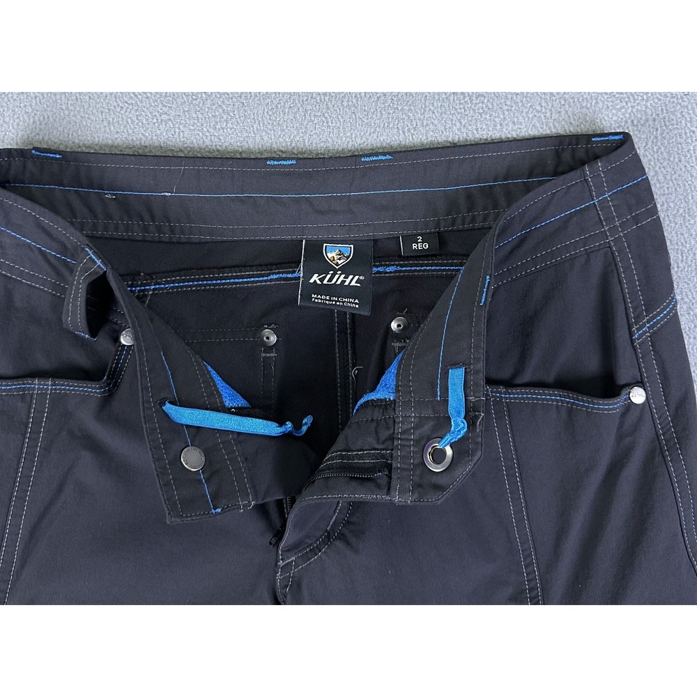Kuhl Pants Womens 2 Black Kliffside Cargo Convertible Performance Hiking Nylon - Picture 8 of 9